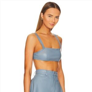 WHOWHATWEAR Faux Leather Bralette